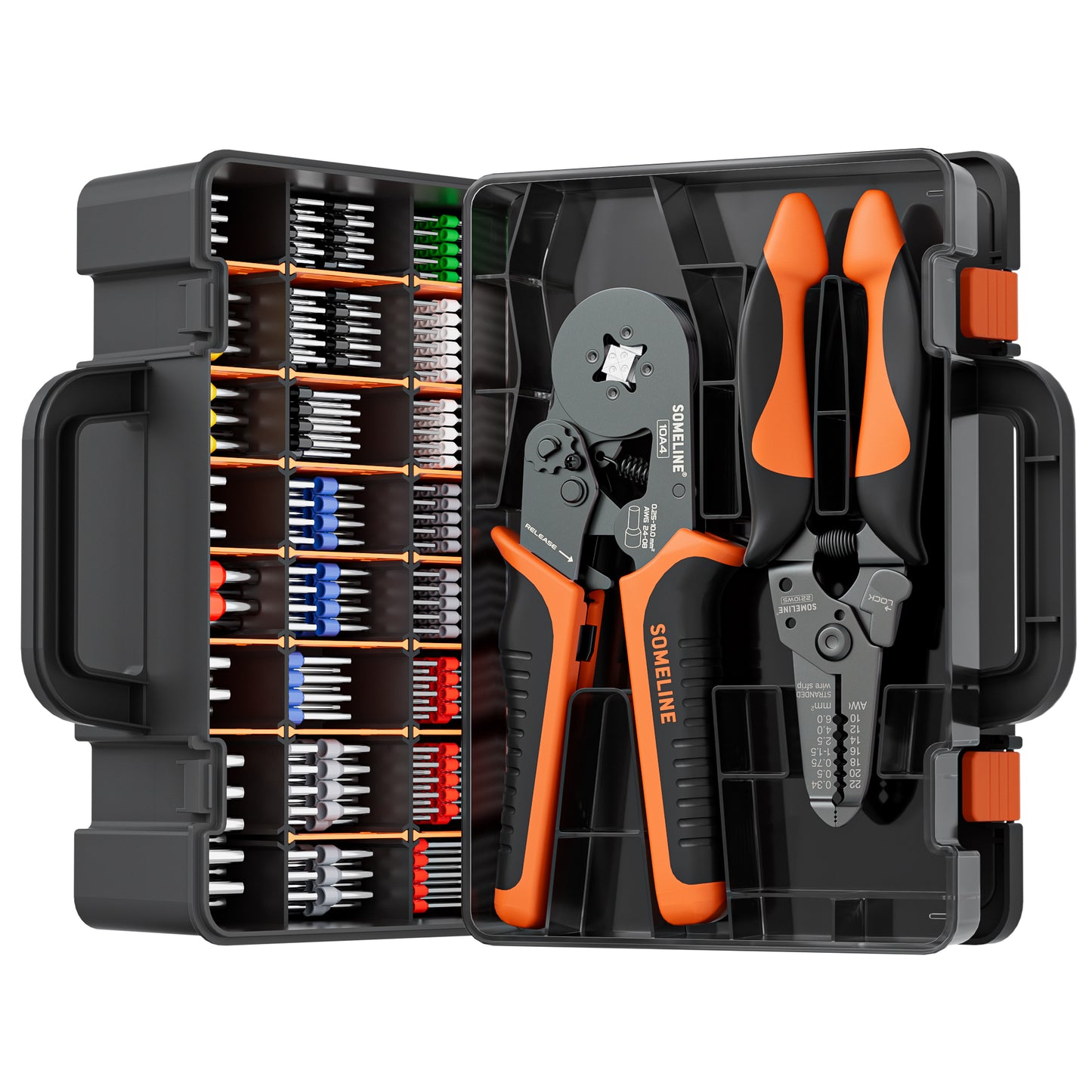 SOMELINE® Crimping Tools Set with 23 Types of Ferrules - Ferrule Pliers 0.25-10mm²(AWG 24-8) I Wire Strippers, Electricians Tools, Crimper, Crimping Pliers, Wire Crimping Tool, Crimping Tool