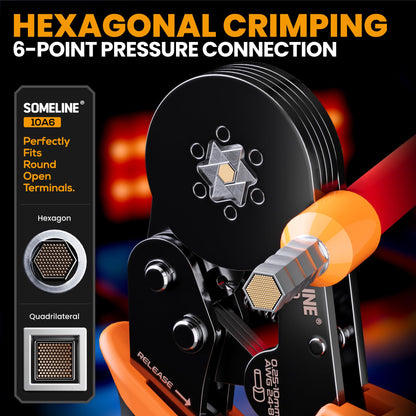 SOMELINE® Ferrule Hexagonal Crimping Tool Kit, 21 Sizes Ferrules, 24-8 AWG Ferrule Crimper, Hexagonal Crimp Pliers Ferrule Terminal Kit