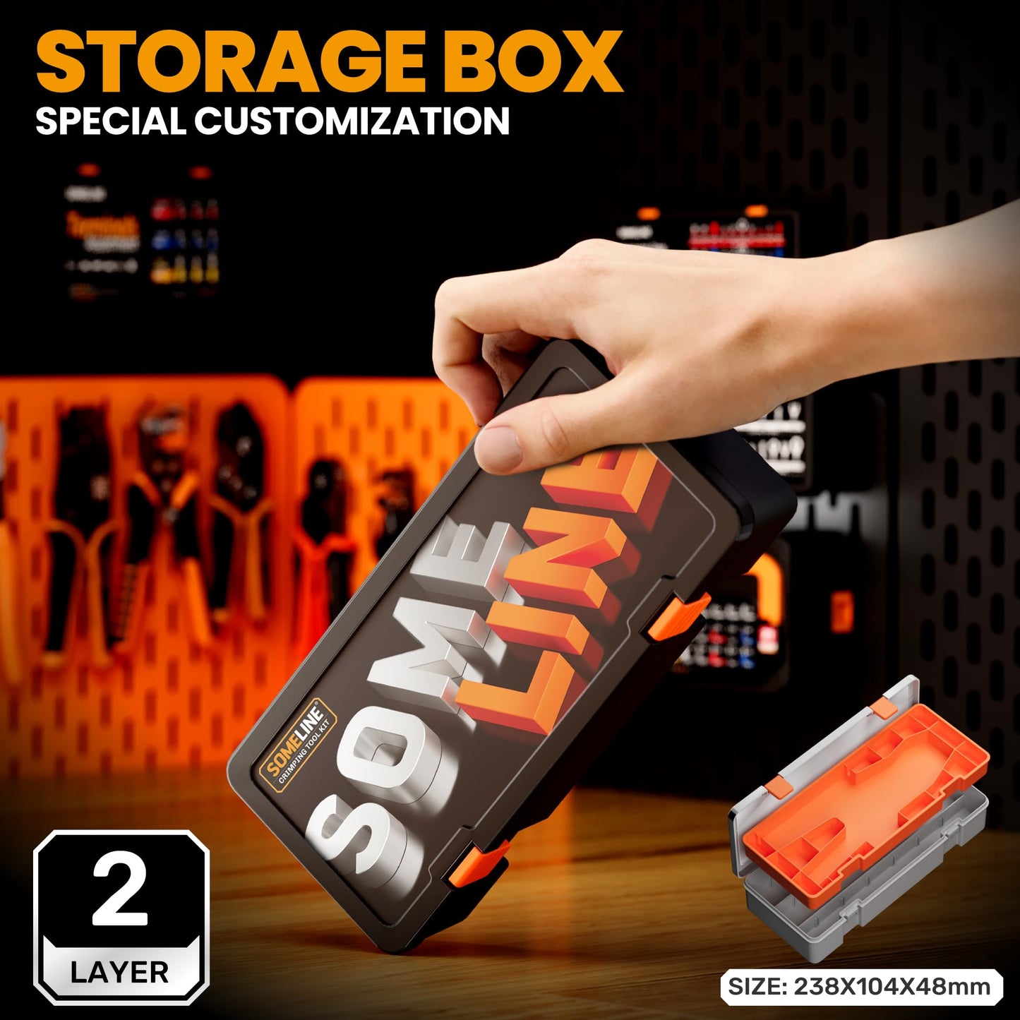 SOMELINE® Open Terminal Connector Crimping Tool Kit, with 12 Sizes Wire Terminals, Male Female Disconnect Terminals, 24-14 AWG Crimper, Ratcheting Wire Crimper, Crimping Pliers, Wire Crimp Tool