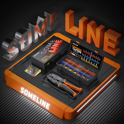 SOMELINE® Insulated Wire Terminal Crimping Tools Kit, Crimping Tool Set with 21 Sizes Wire Crimps Terminal, Crimping Cable lugs Set, Butt Plugs Terminal for 0.34-6mm²(AWG 22-10) Electrical Wire