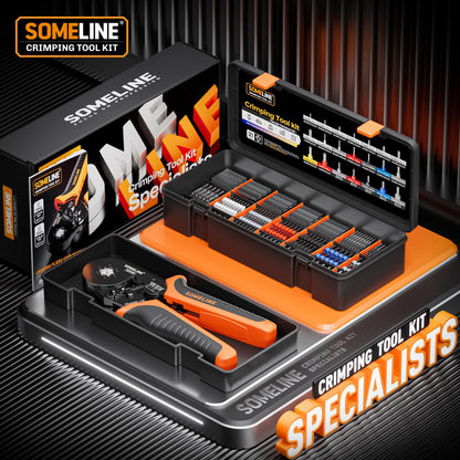 SOMELINE® Ferrule Hexagonal Crimping Tool Kit, 21 Sizes Ferrules, 24-8 AWG Ferrule Crimper, Hexagonal Crimp Pliers Ferrule Terminal Kit