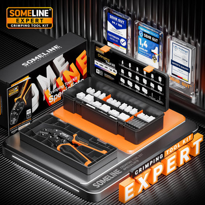 SOMELINE® Crimping Tool Connector Kit, Compatible with Mini-Fit Jr 4.2mm Pitch (2-16 Circuits) Connectors and 24-16 AWG Terminal, 30-16 AWG Crimping Pliers for Molex Mini-Fit Jr, 2.54mm, KF2510