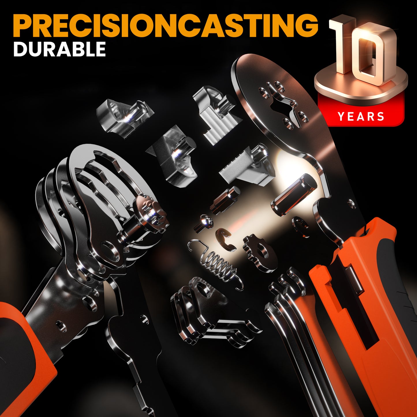 SOMELINE® Ferrule Crimping Tool Kit, 36 Sizes Ferrules, AWG 24–8 Crimper, with Square Pliers and Automatic Wire Stripper, Terminal Assortment Stackable Box