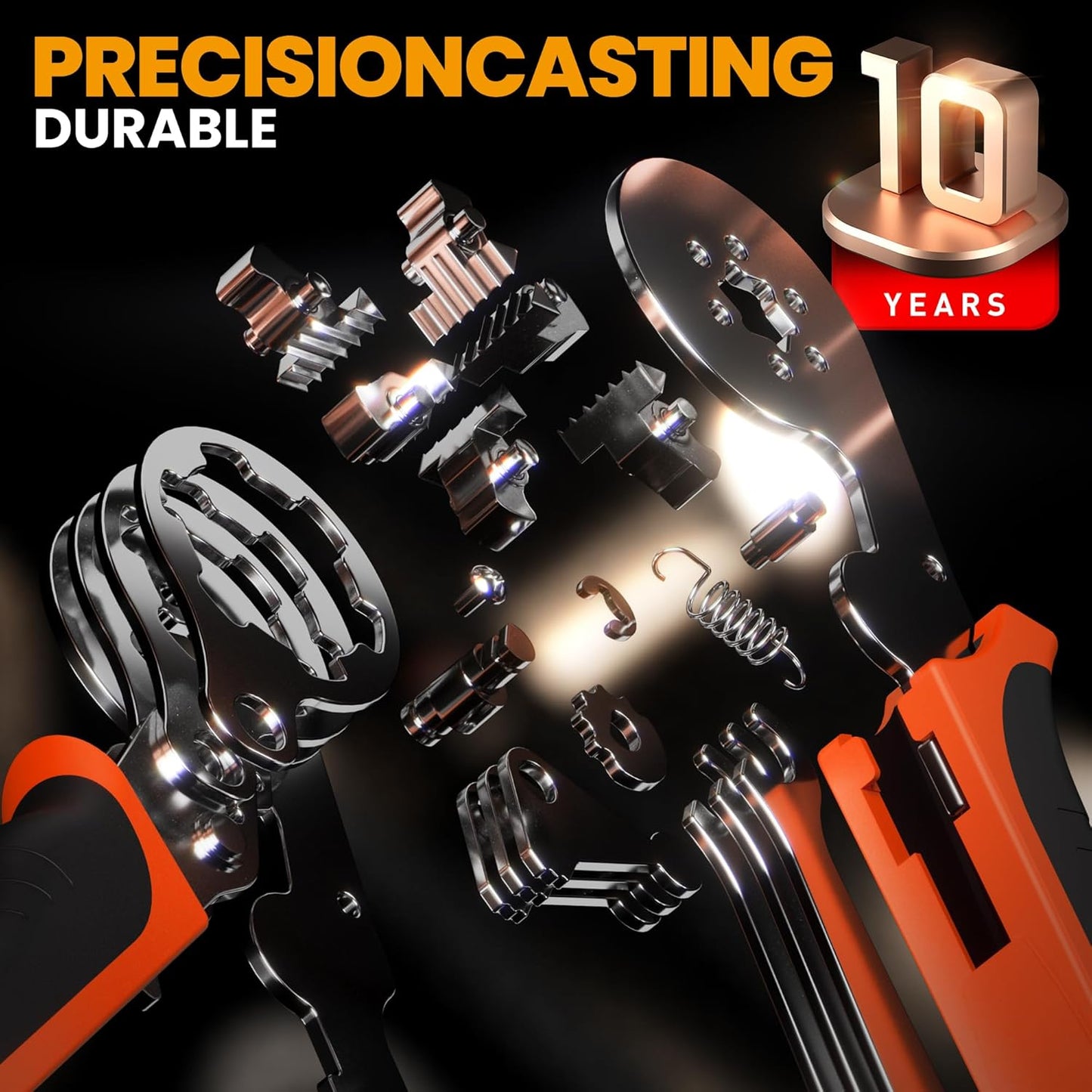 SOMELINE® Ferrule Crimping Tool set, Hexagonal Ferrule Crimping Pliers (AWG 24-10), with 24 Sizes Insulated Ferrules and Insulated Twin Ferrules, Crimp Pliers and Stripper Kit Crimp Connector