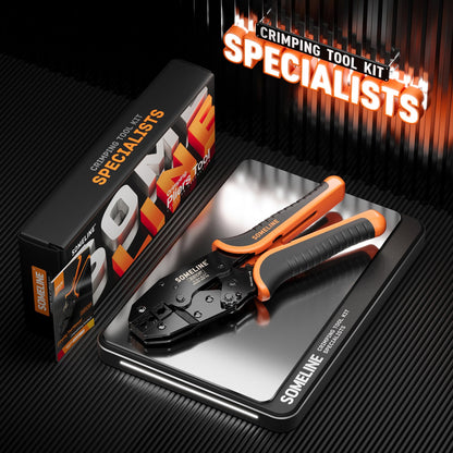 SOMELINE® Crimping Tool for Insulated Electrical Connectors 0.34–6 mm² – Ratchet Crimping Plier – Electrical Crimper Pliers – Terminal Crimping Tool