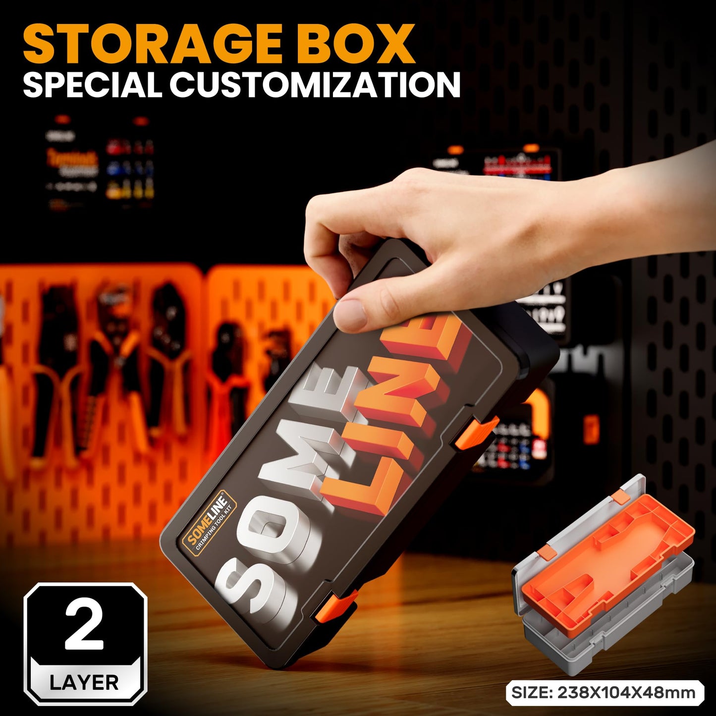 SOMELINE® Ferrule Hexagonal Crimping Tool Kit, 21 Sizes Ferrules, 24-8 AWG Ferrule Crimper, Hexagonal Crimp Pliers Ferrule Terminal Kit