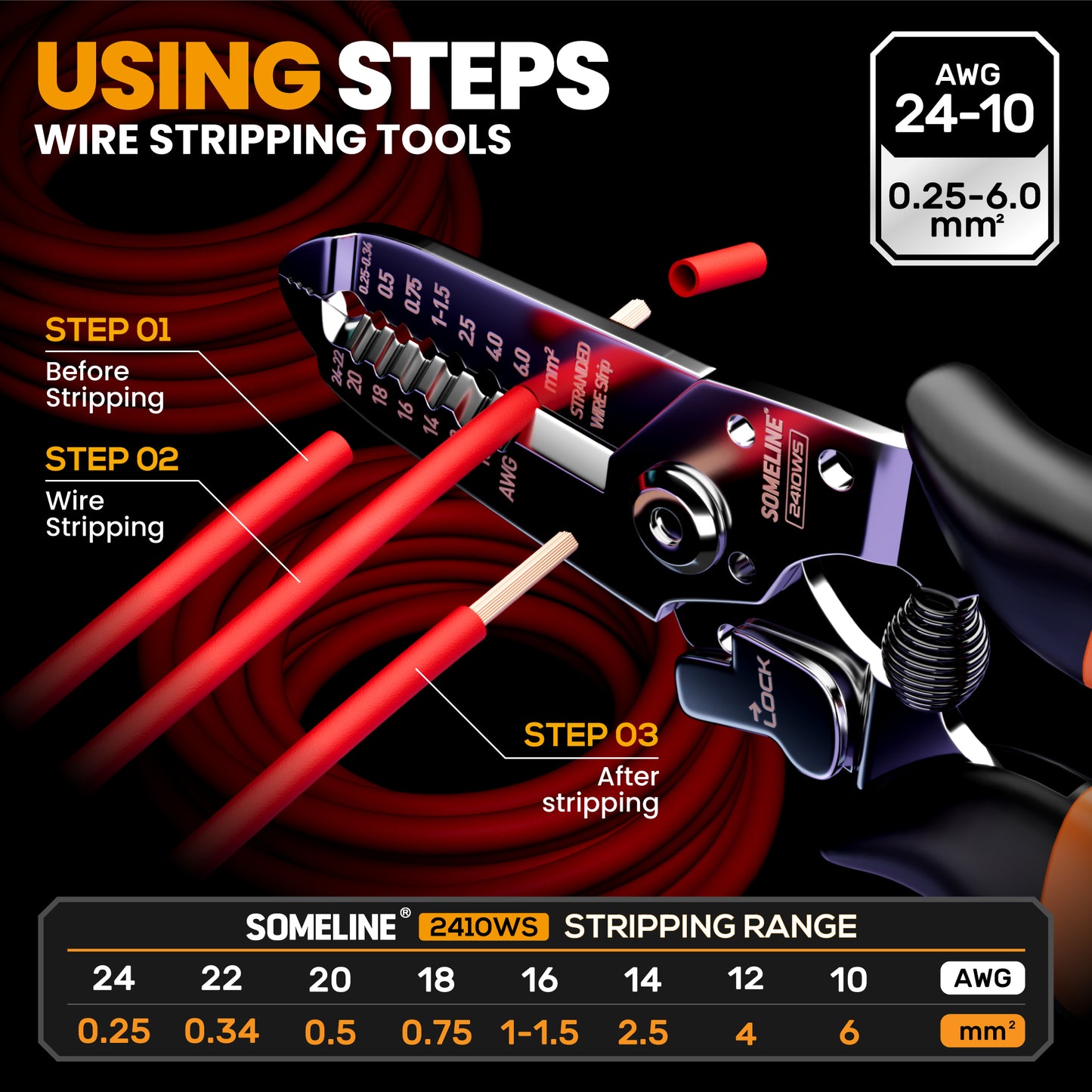 SOMELINE® Insulated Wire Terminal Crimping Tools Kit, Crimping Tool Set with 36 Sizes Wire Crimps Terminal, Crimping Cable lugs Set, Butt Plugs Terminal for 0.34-6mm²(AWG 22-10) Electrical Wire