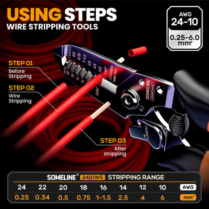 SOMELINE® Insulated Wire Terminal Crimping Tools Kit, Crimping Tool Set with 36 Sizes Wire Crimps Terminal, Crimping Cable lugs Set, Butt Plugs Terminal for 0.34-6mm²(AWG 22-10) Electrical Wire