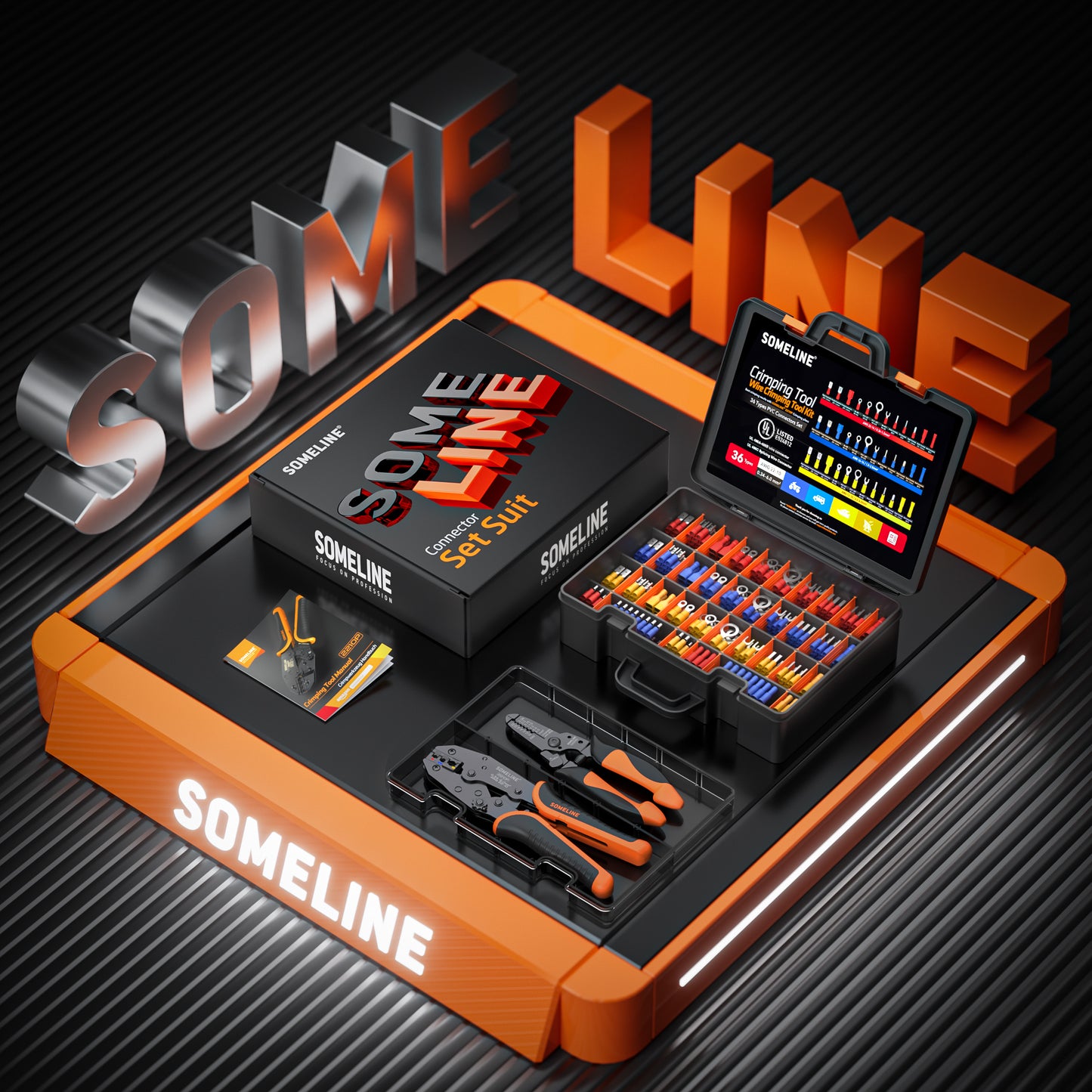 SOMELINE® Insulated Wire Terminal Crimping Tools Kit, Crimping Tool Set with 36 Sizes Wire Crimps Terminal, Crimping Cable Lugs Set, Butt Plugs Terminal for 0.34-6 mm²(AWG 22-10) Electrical Wire