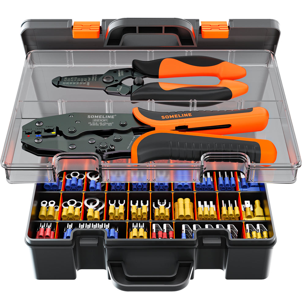 SOMELINE® Insulated Wire Terminal Crimping Tools Kit, Crimping Tool Se